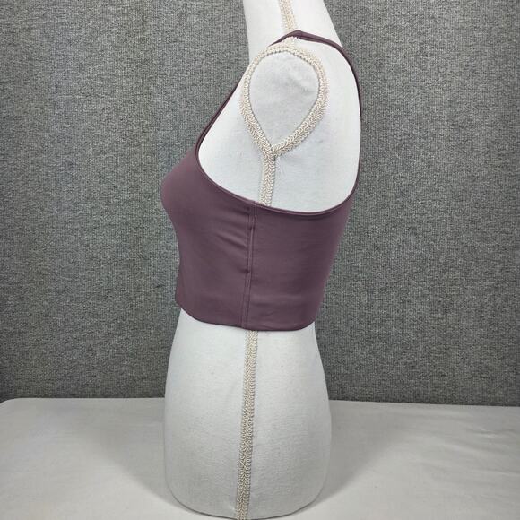 GIRLFRIEND COLLECTIVE WOMEN'S DUSTY PURPLE HIGH NECK CROP WORKOUT TANK – SIZE XS - Picture 3 of 11